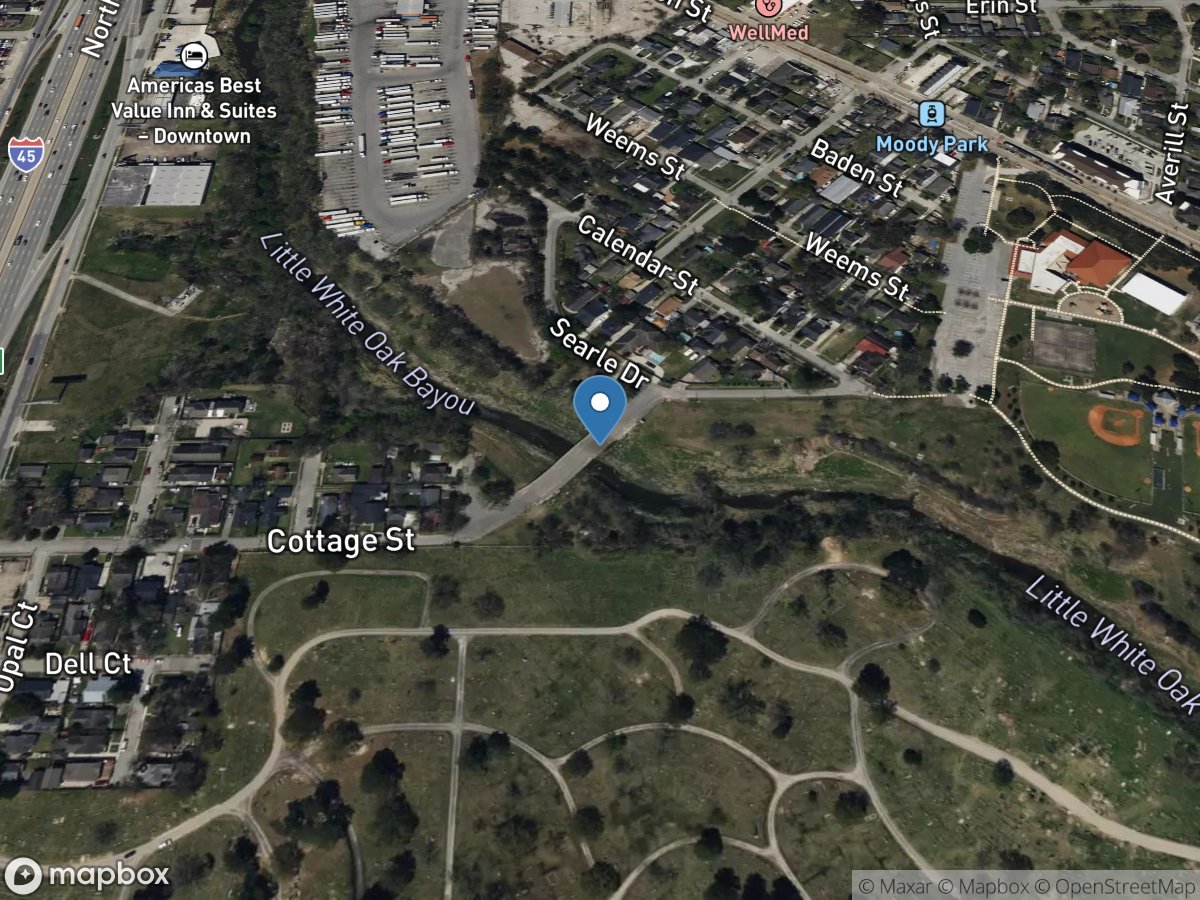 Little Whiteoak Bayou at Trimble St, Houston, TX location