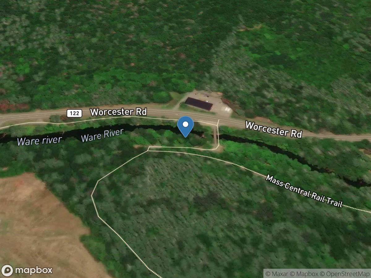 Ware River at Intake Works near Barre, MA location