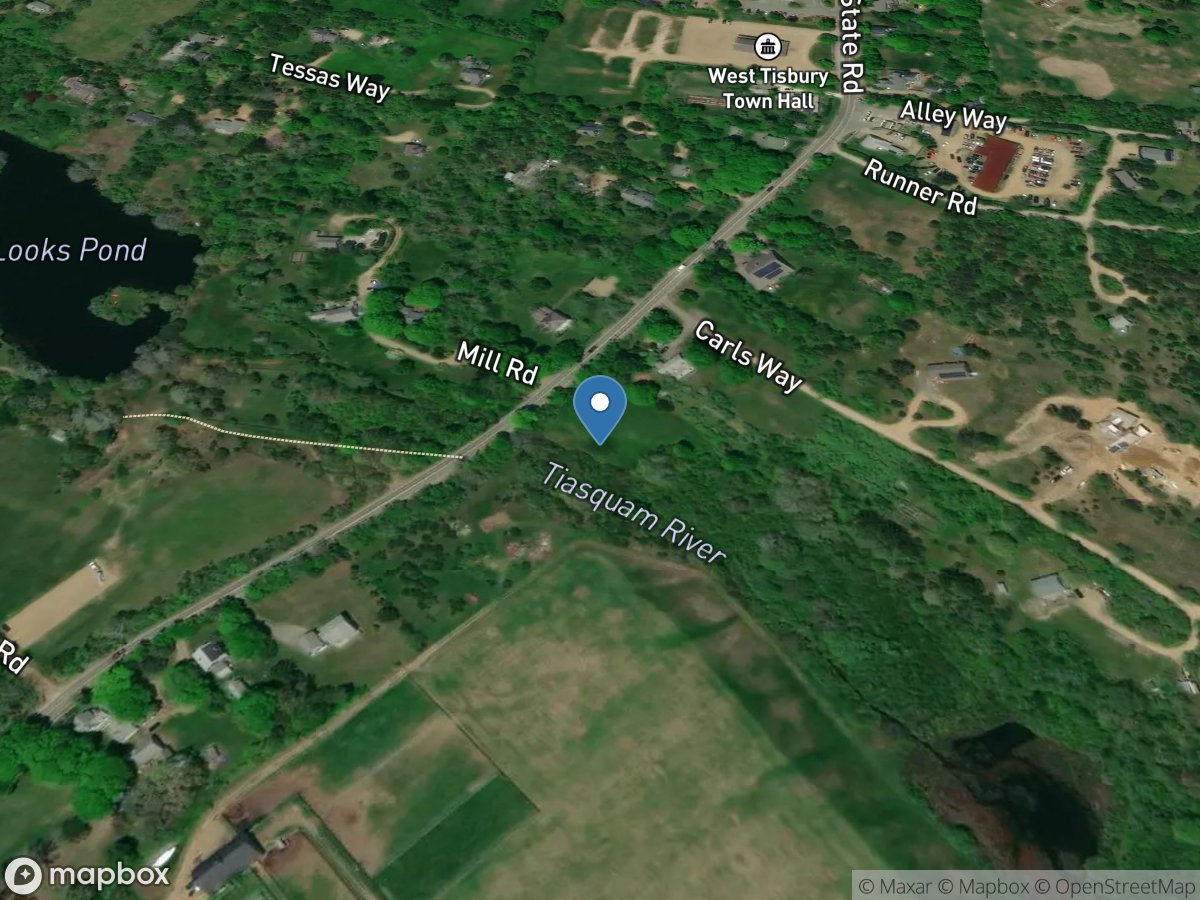 Tiasquam River at West Tisbury, MA location