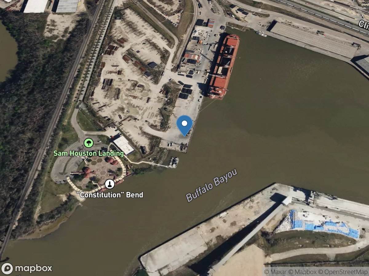 Buffalo Bayou at Turning Basin, Houston, TX location