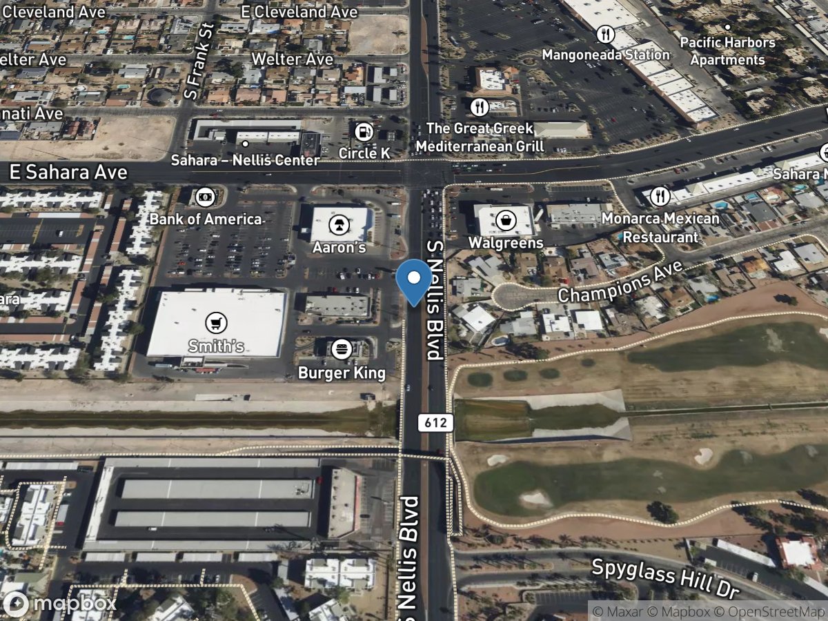 Flamingo Wash at Nellis Boulevard near Las Vegas, NV location