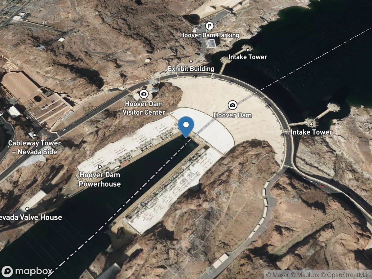 Colorado RV below Hoover DAM, AZ-NV location