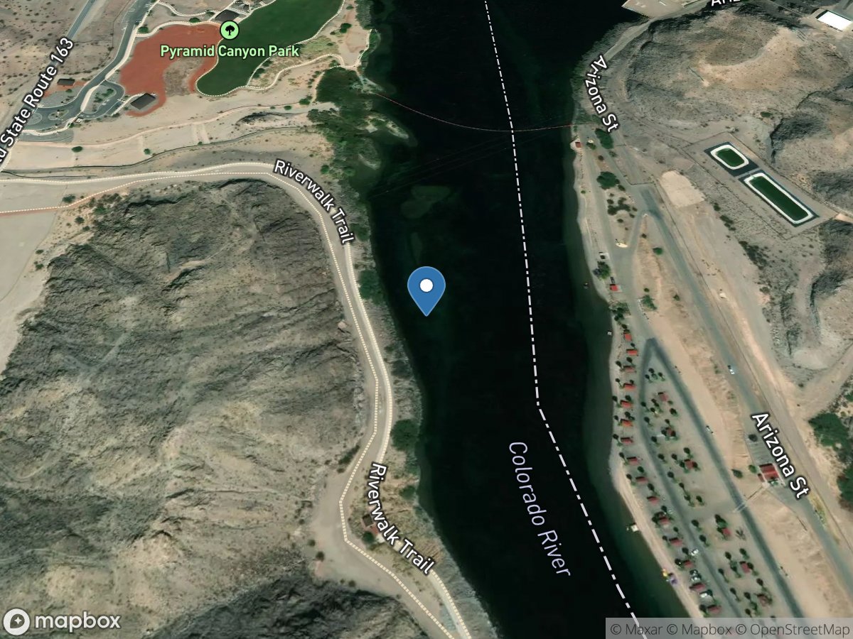 Colorado River below Davis DAM, AZ-NV location