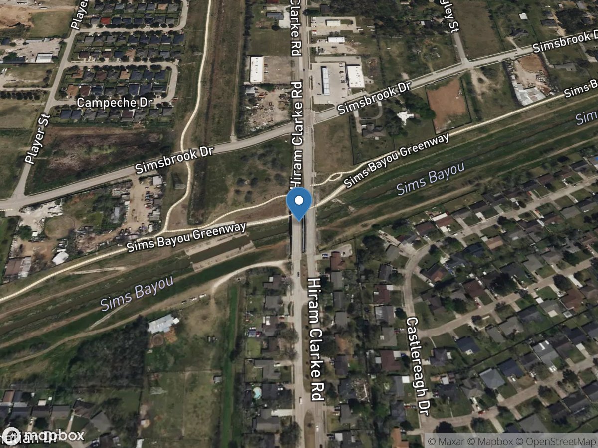 Sims Bayou at Hiram Clarke St, Houston, TX location