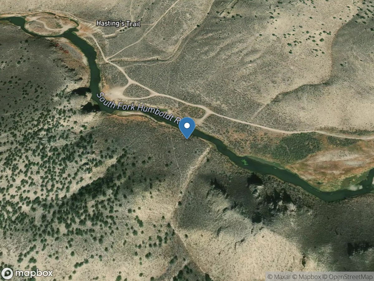 S Fork HUMBOLDT RV Above DIXIE Creek Near ELKO, NV location