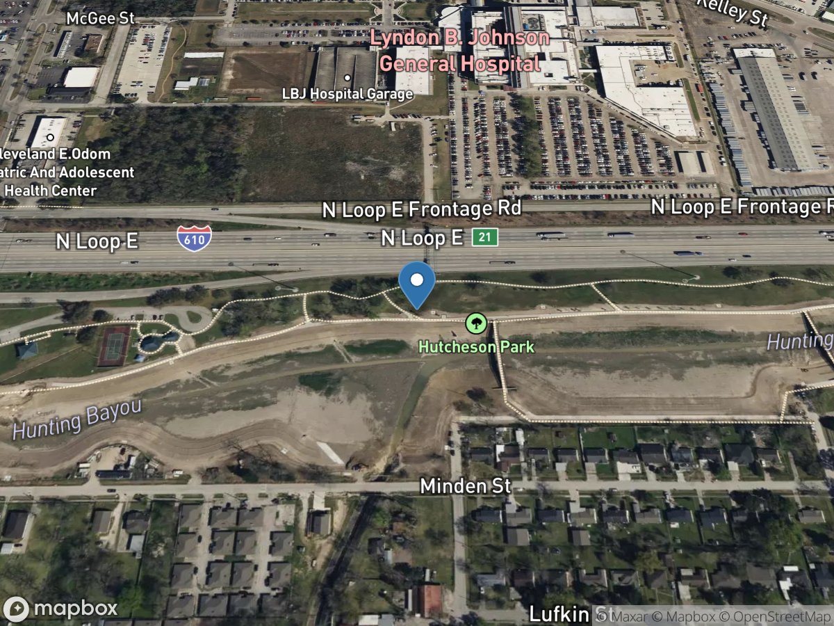 Hunting Bayou at Hoffman St, Houston, TX location