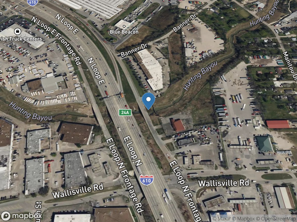 Hunting Bayou at IH 610, Houston, TX location