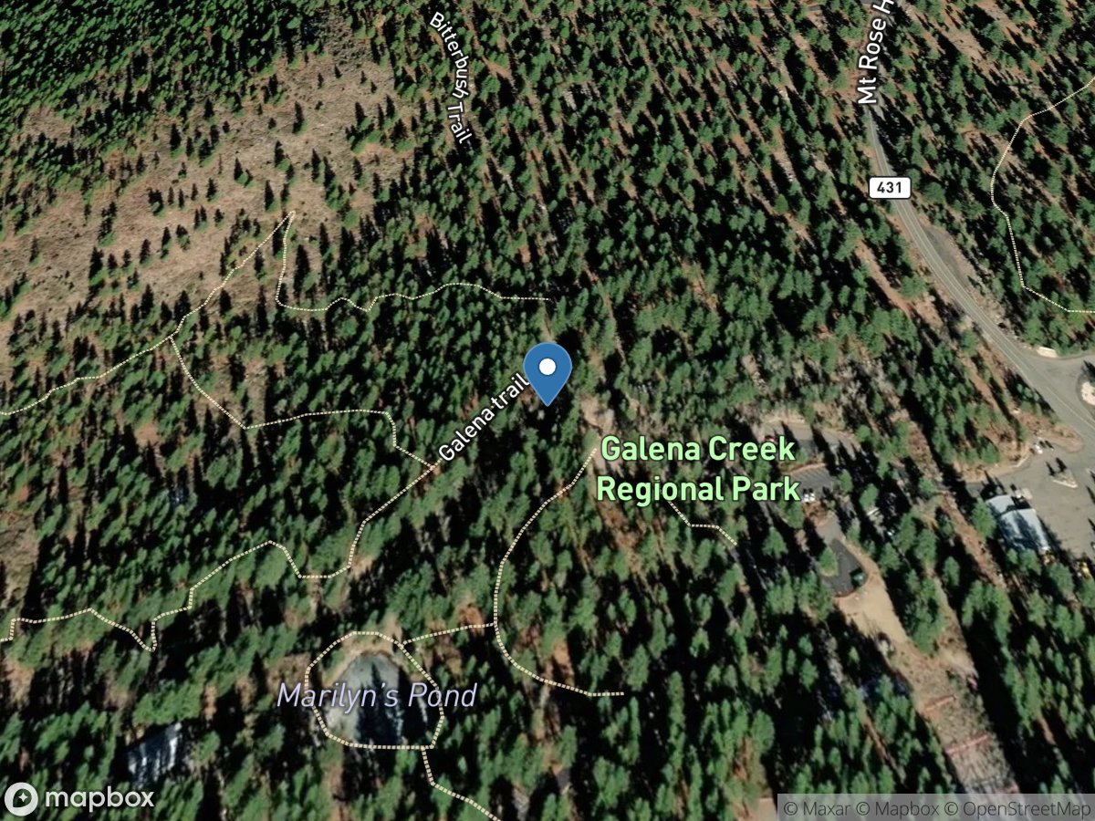 Galena Creek at Galena Creek State Park, NV location