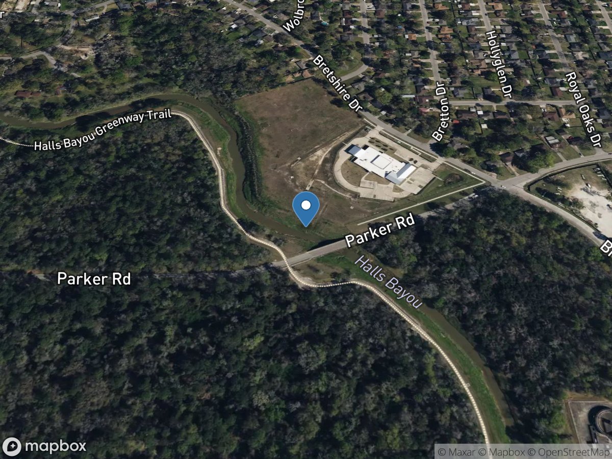 Halls Bayou at Parker Rd, Houston, TX location