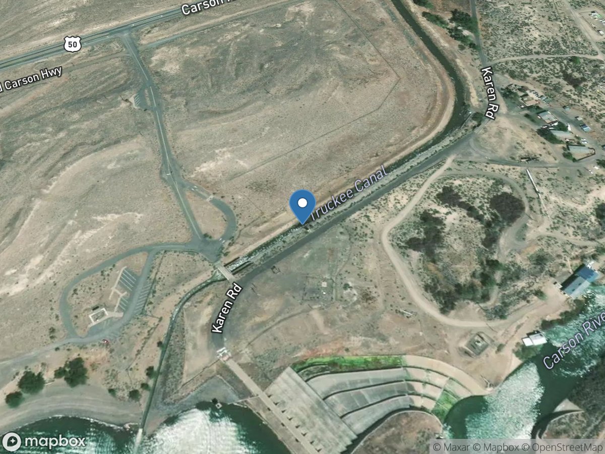 Truckee Canal above Mouth at Lahontan RES, NV location