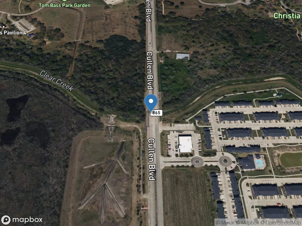 Clear Creek at FM 865 near Pearland, TX location