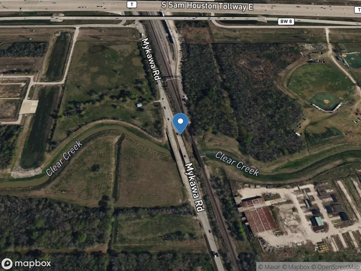 Clear Creek at Mykawa St near Pearland, TX location