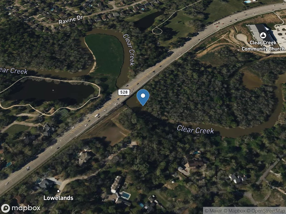 Clear Creek near Friendswood, TX location