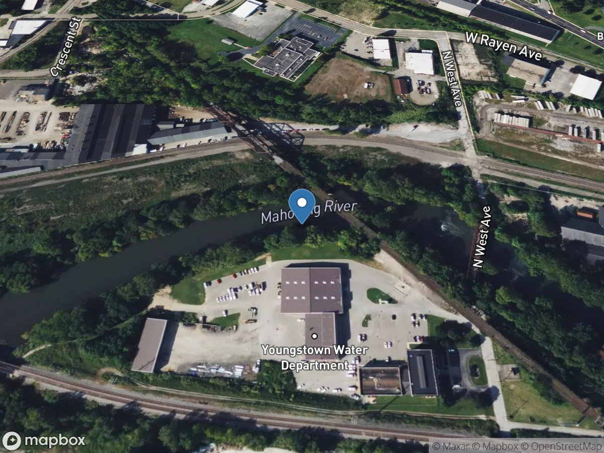 Mahoning River above West Avenue at Youngstown OH location