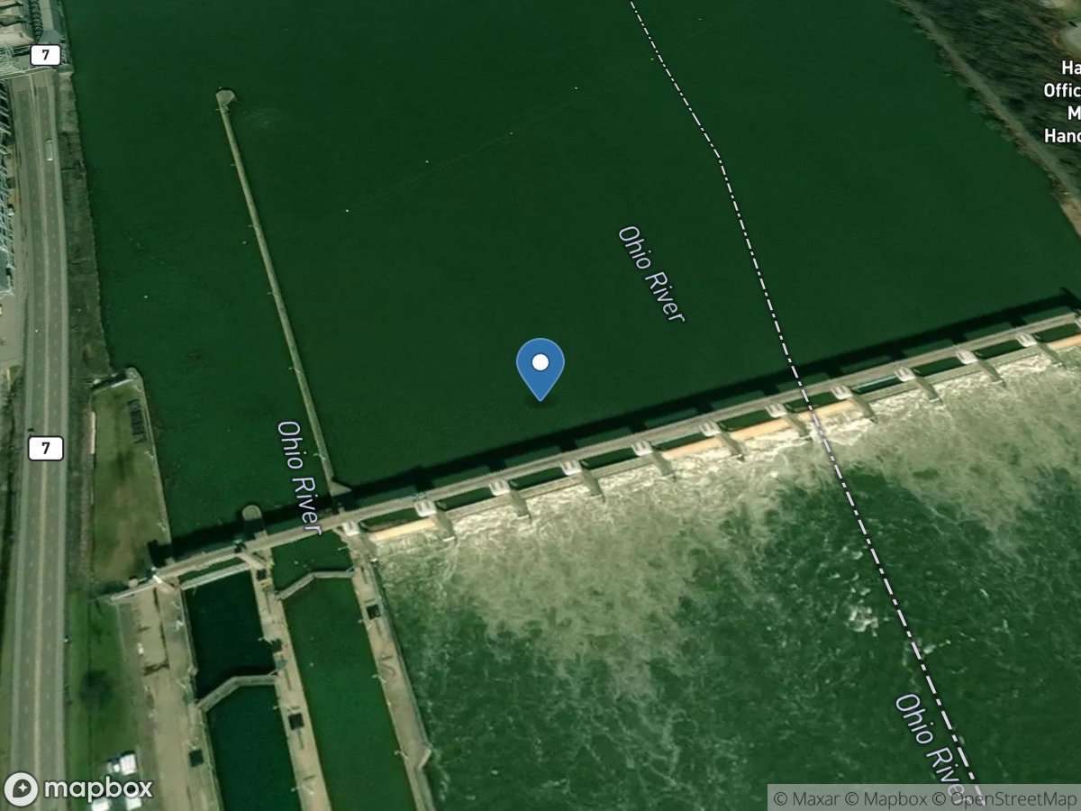 Ohio River at New Cumberland Lock & DAM (upper), OH location