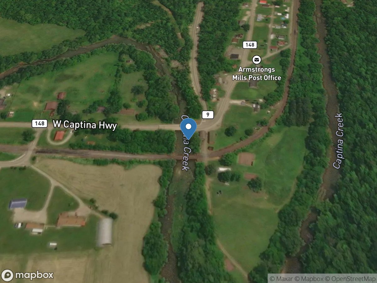 Captina Creek at S.R. 148 at Armstrongs Mills OH location