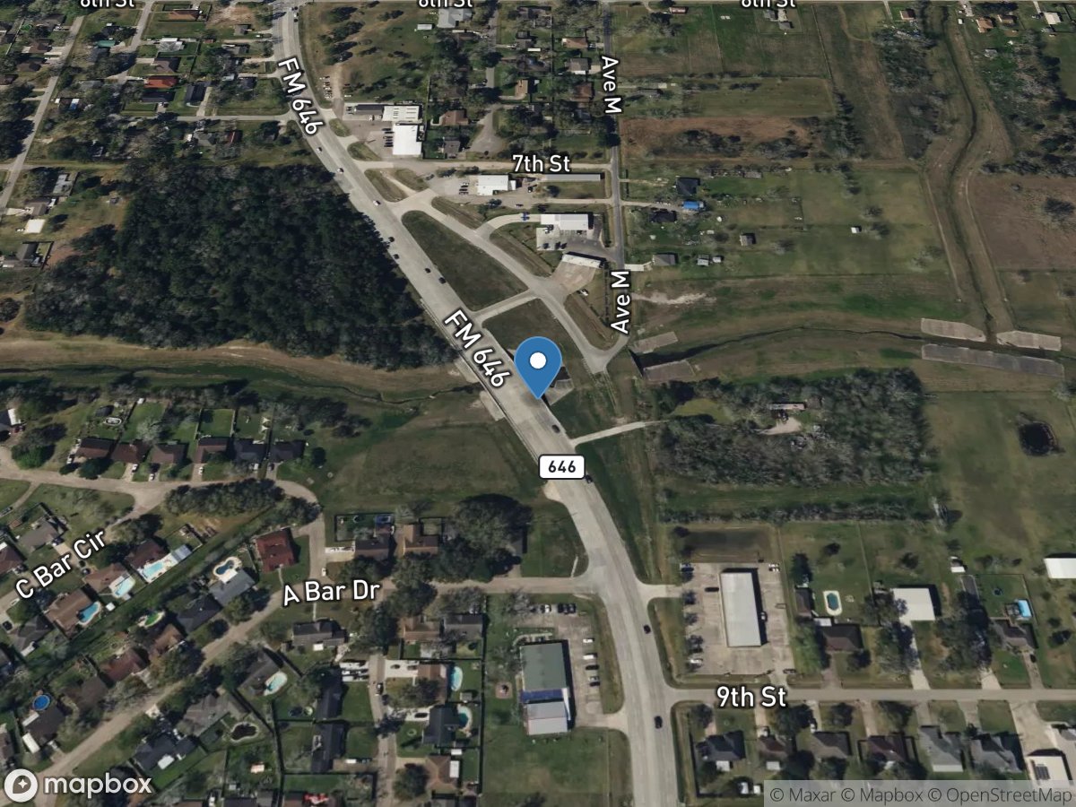 Highland Bayou at FM 646 near Santa Fe, TX location