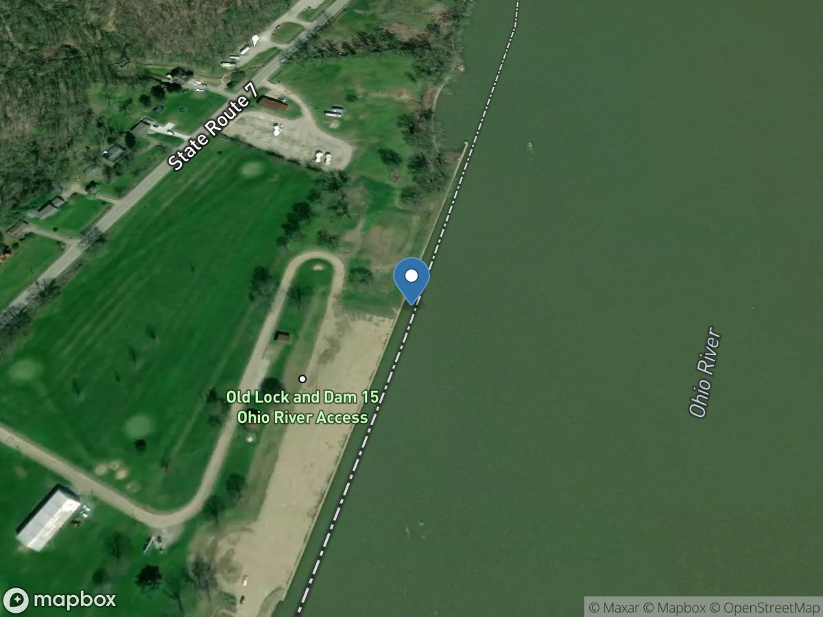 Ohio River above Sardis, OH location