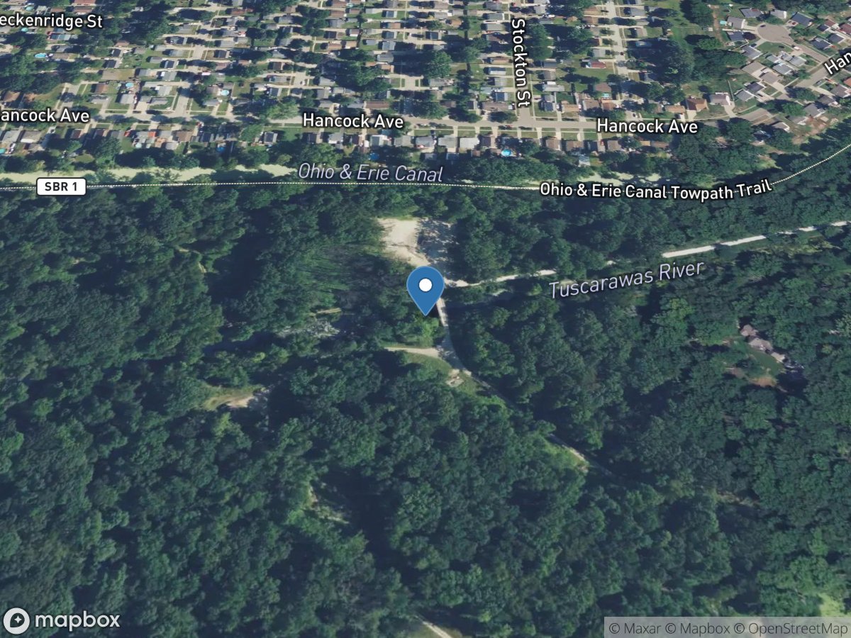 Tuscarawas River above Barberton OH location