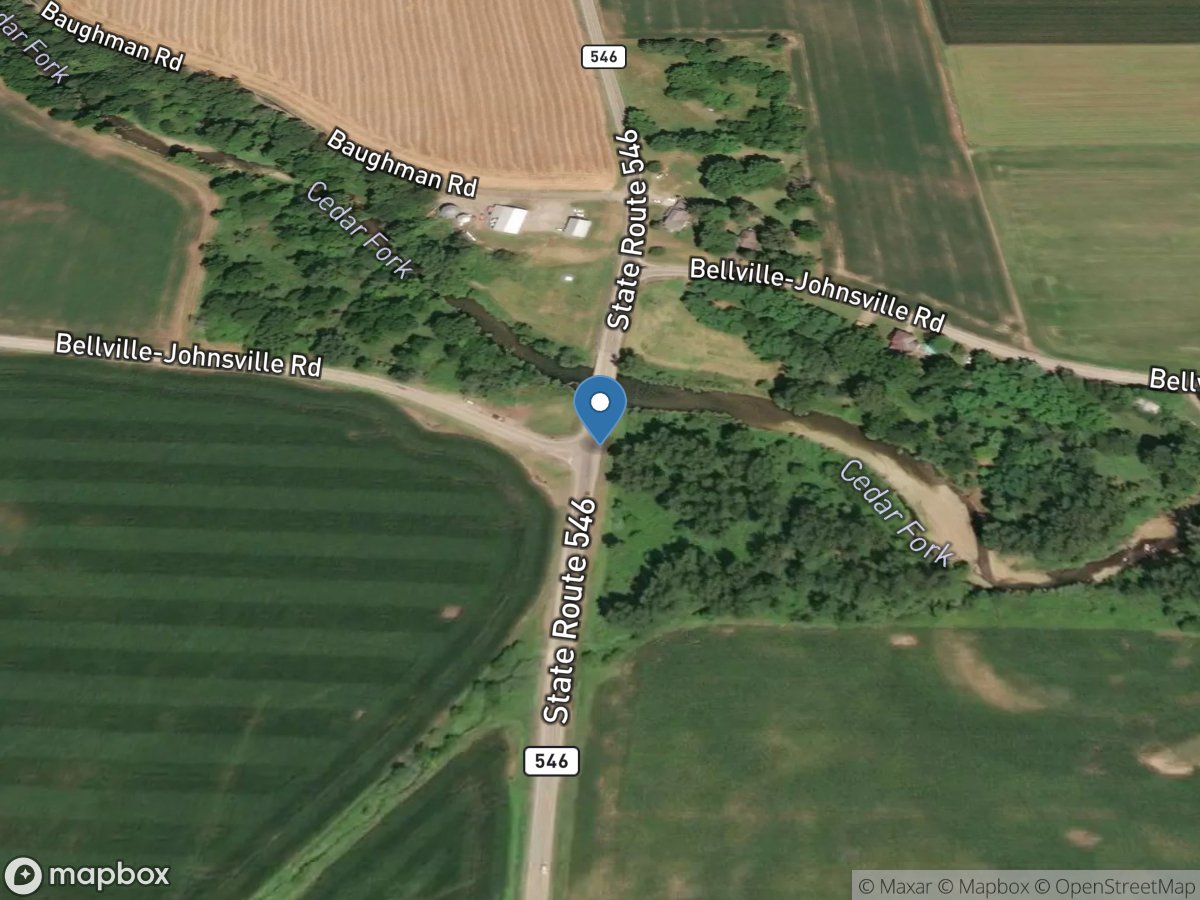 Cedar Fork above Bellville OH location