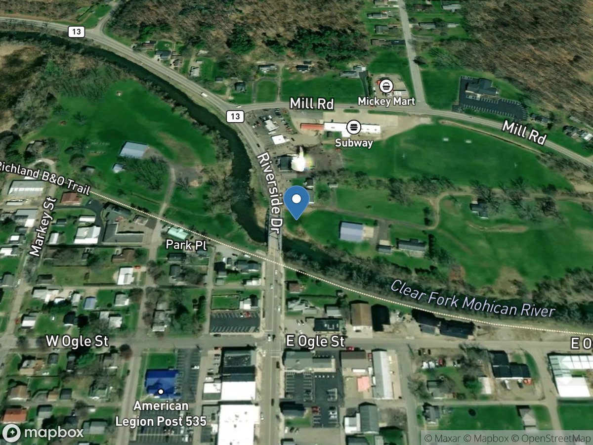 Clear Fork Mohican River at Bellville OH location