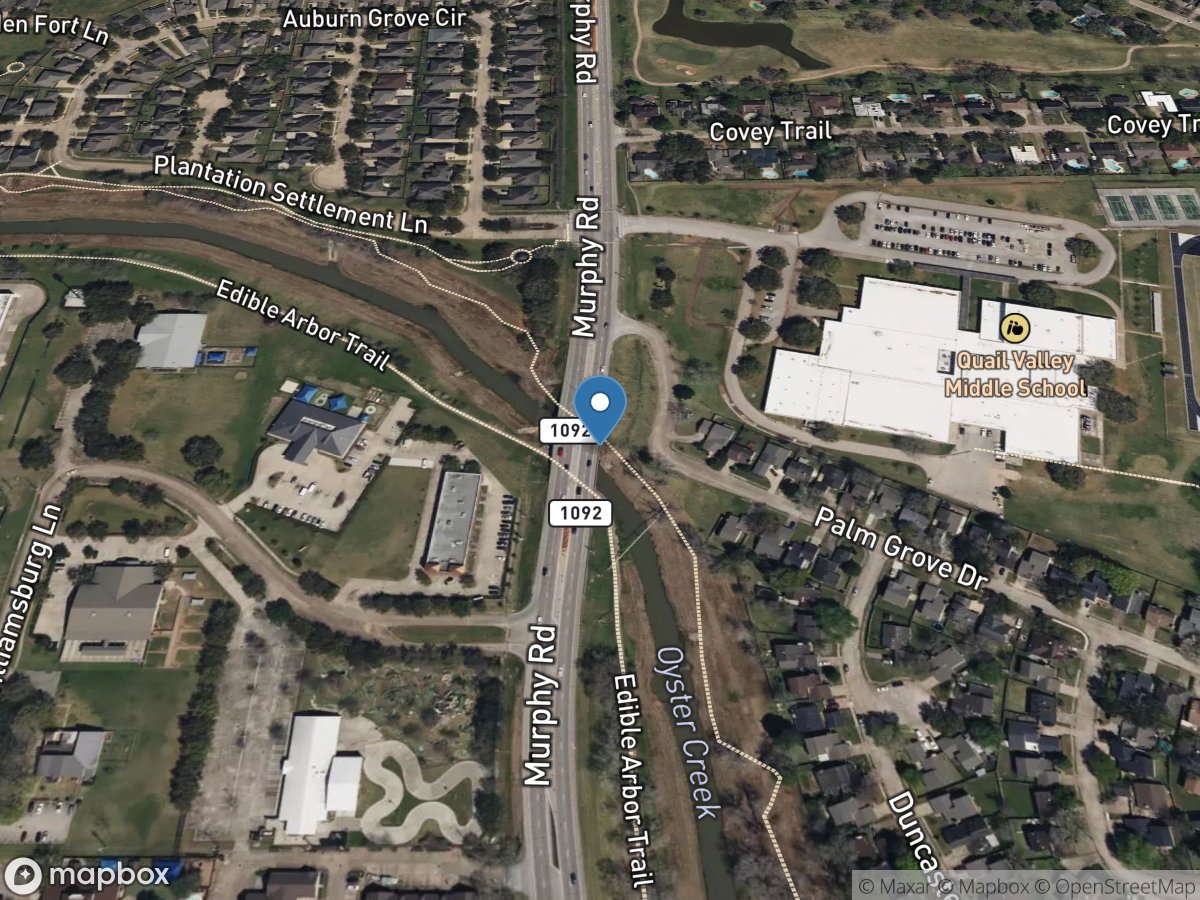 Oyster Creek at FM 1092 near Missouri City, TX location