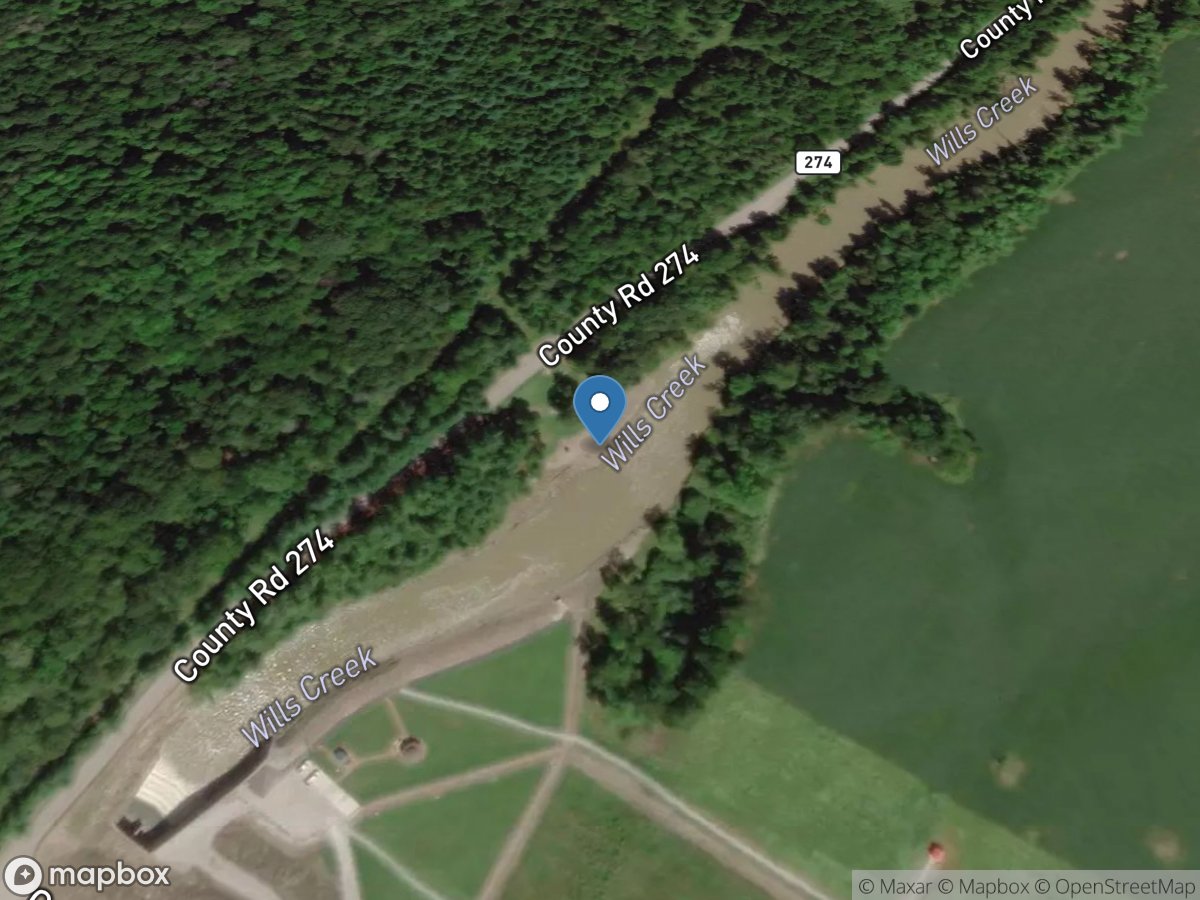 Wills Creek bl Wills Creek Dam at Wills Creek OH location