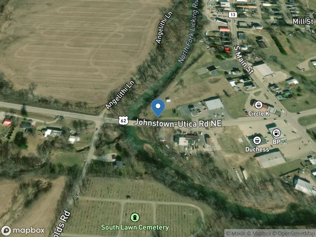 North Fork Licking River at Utica OH location