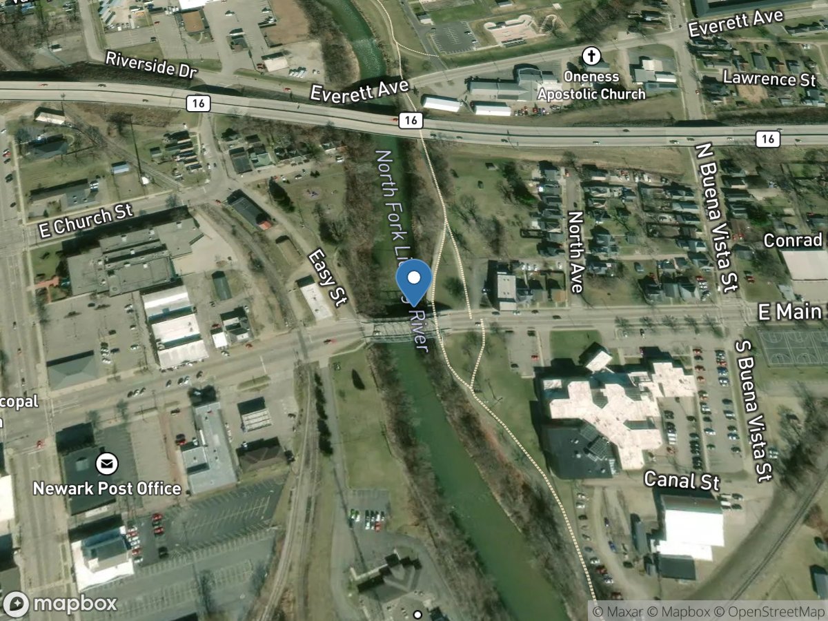 N. Fk. Licking River at E. Main St. at Newark OH location