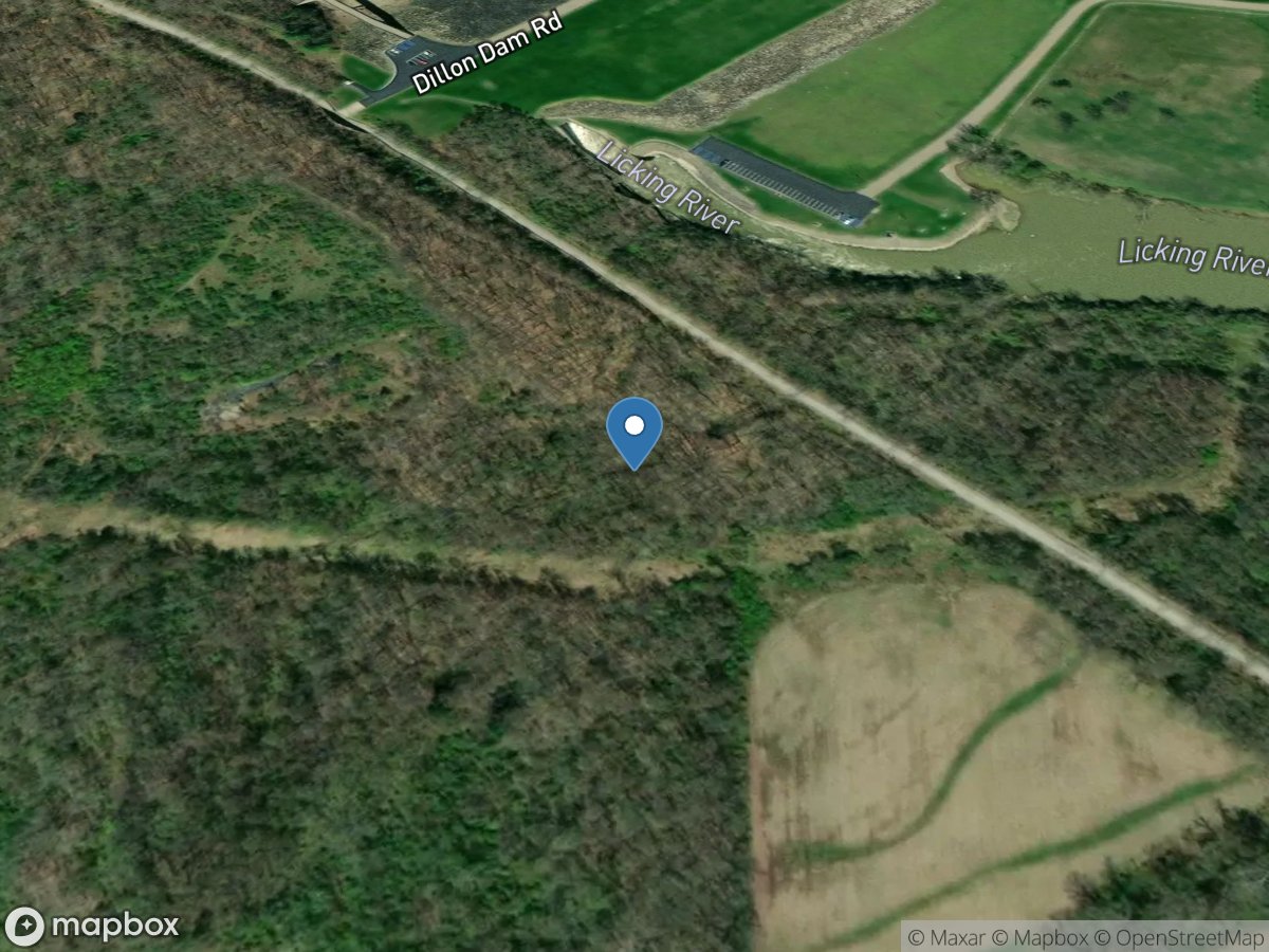 Licking River bl Dillon Dam near Dillon Falls OH location