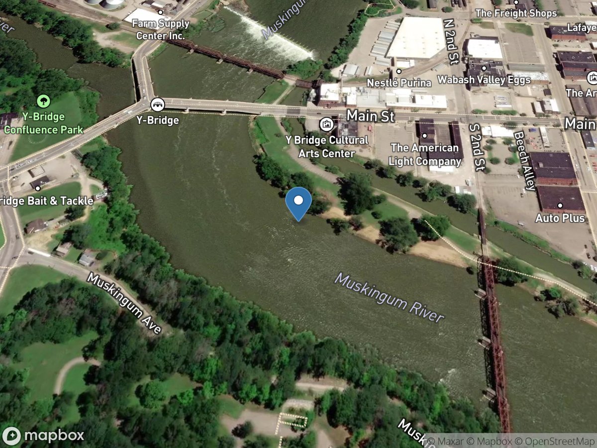 Muskingum River at Zanesville OH-USGS 03148000 location