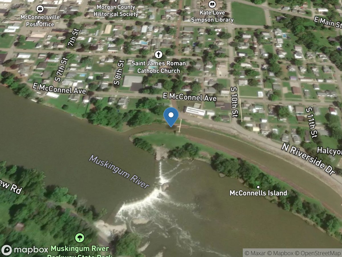 Muskingum River at McConnelsville OH location