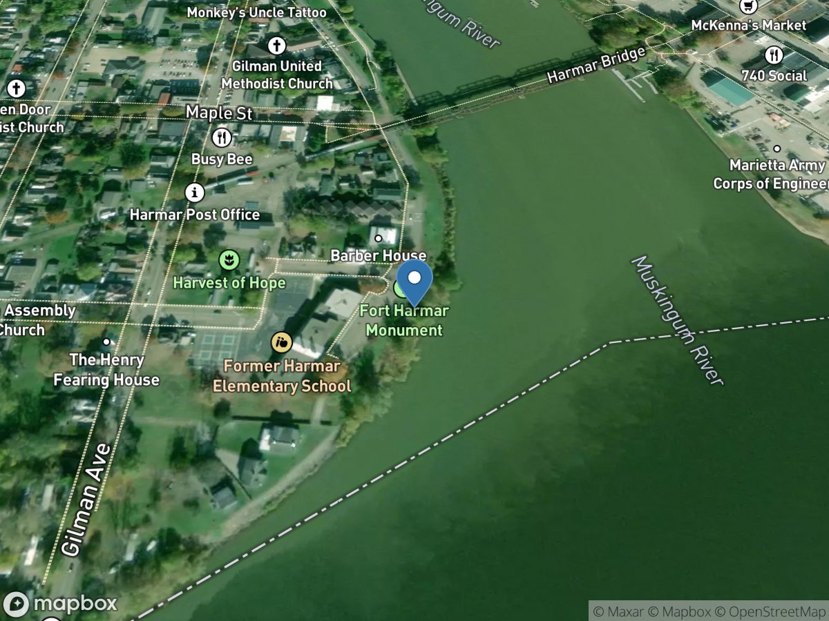 Ohio River at Marietta, OH location