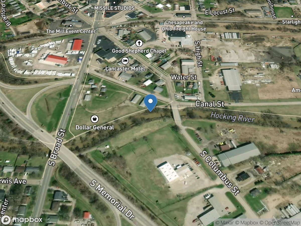 Hocking River at Lancaster OH location