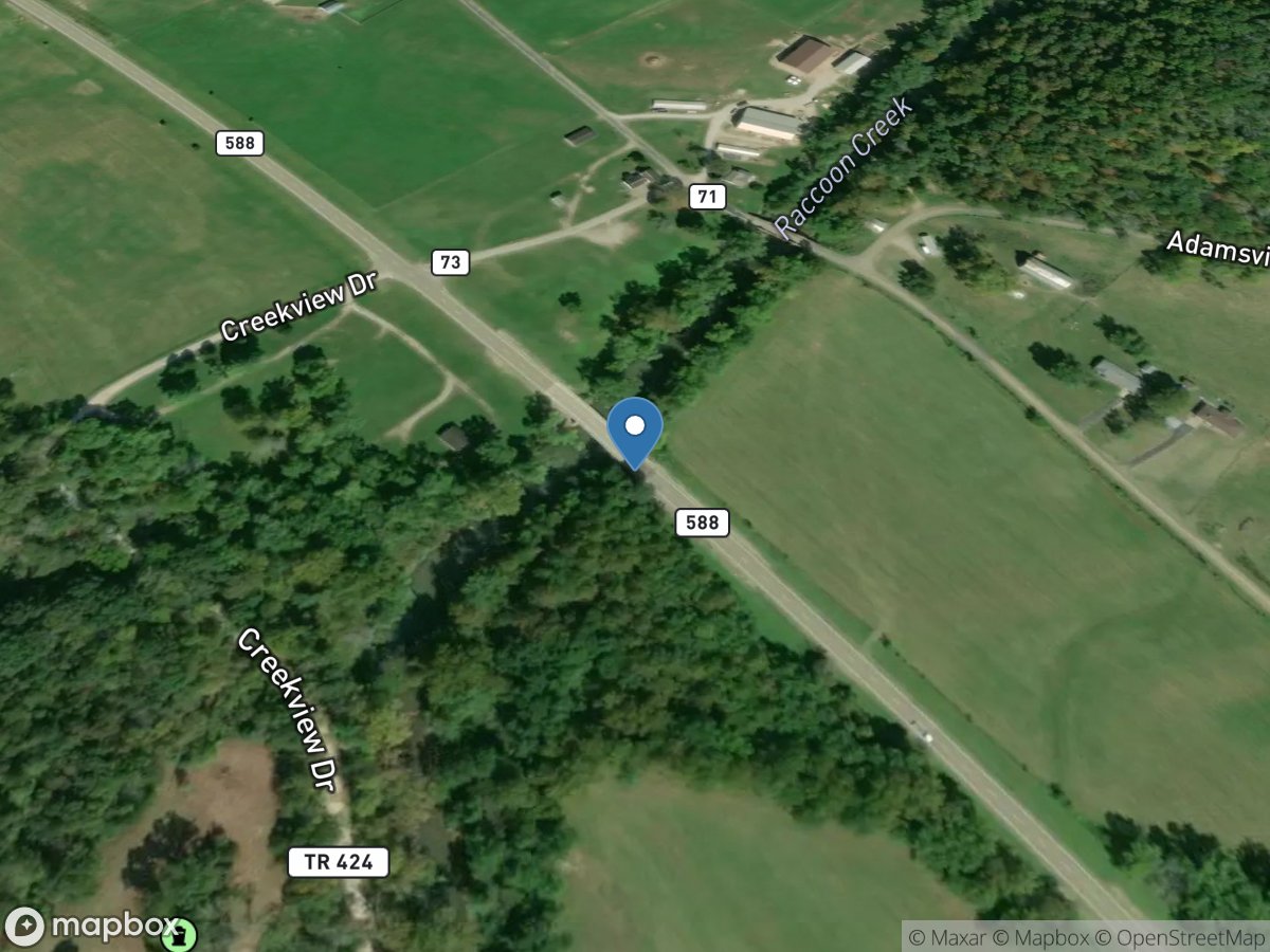 Raccoon Creek at Adamsville OH location