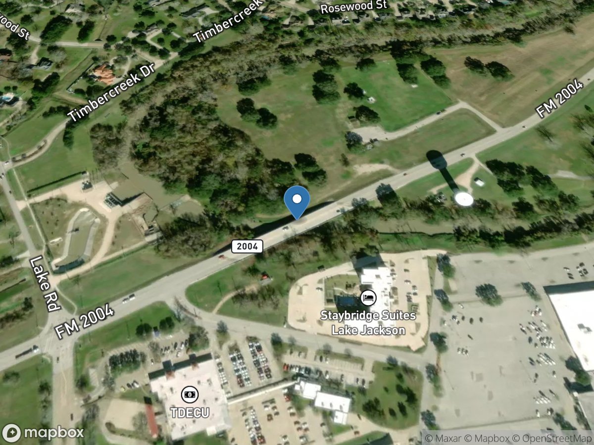 Oyster Creek at FM 2004 near Lake Jackson, TX location