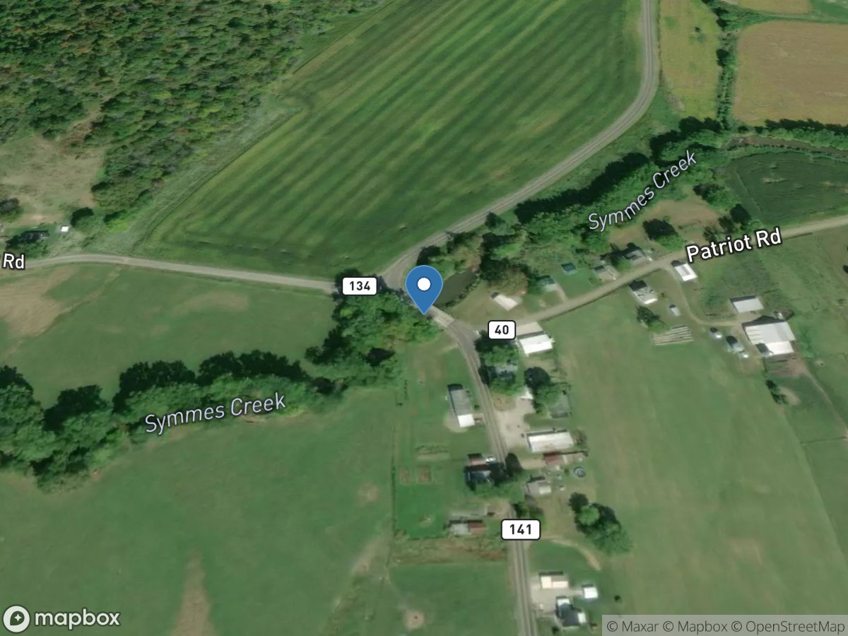 Symmes Creek above Waterloo OH location