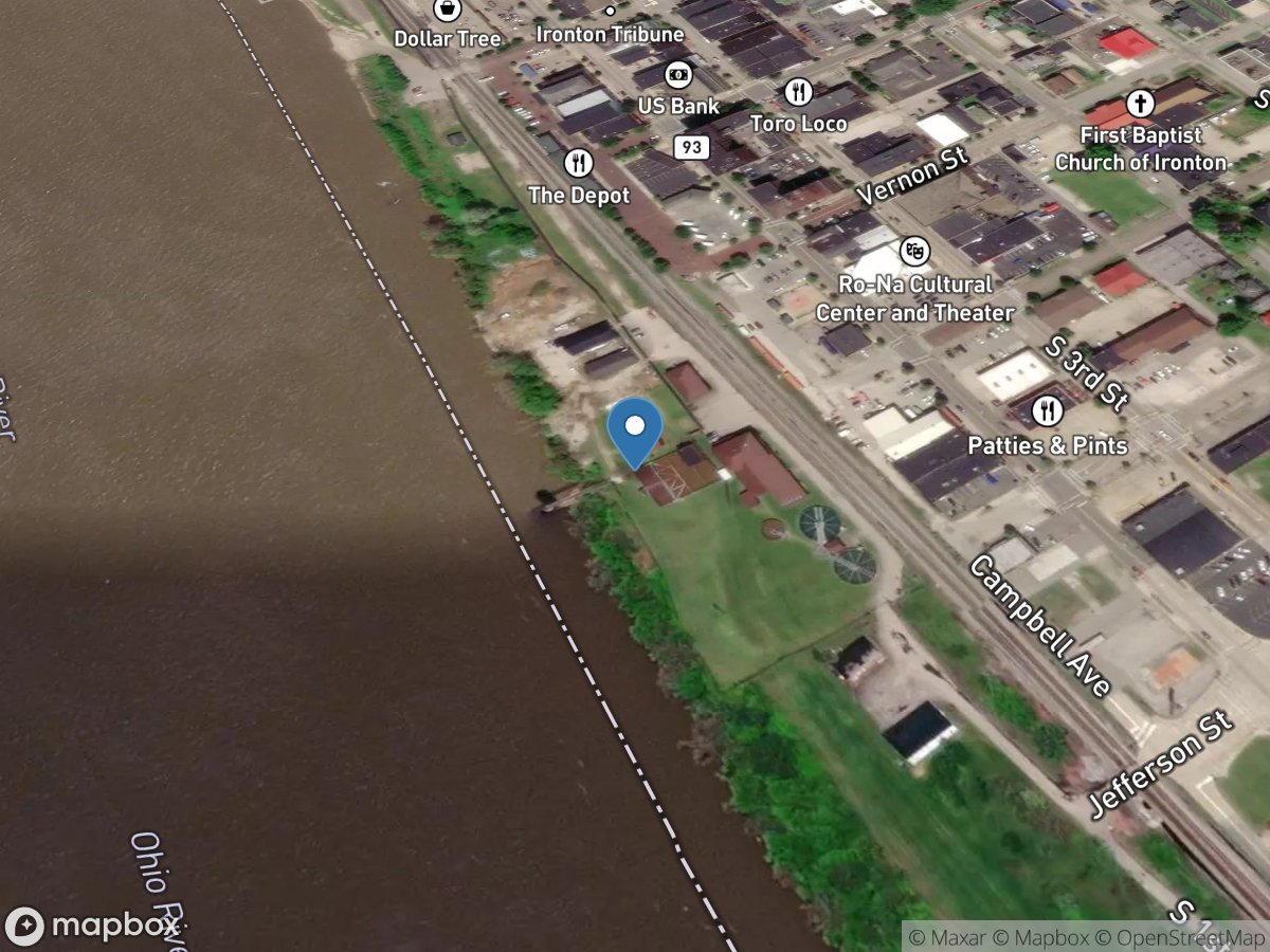 Ohio River at Ironton, OH location