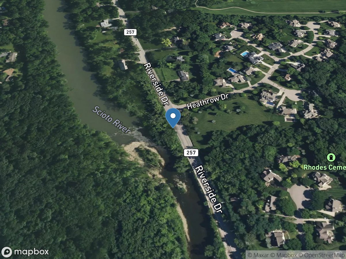 Scioto River below O'Shaughnessy Dam near Dublin OH location