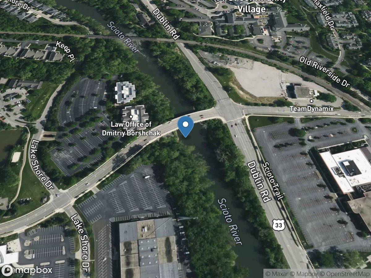 Scioto River at 5th Avenue at Columbus OH location