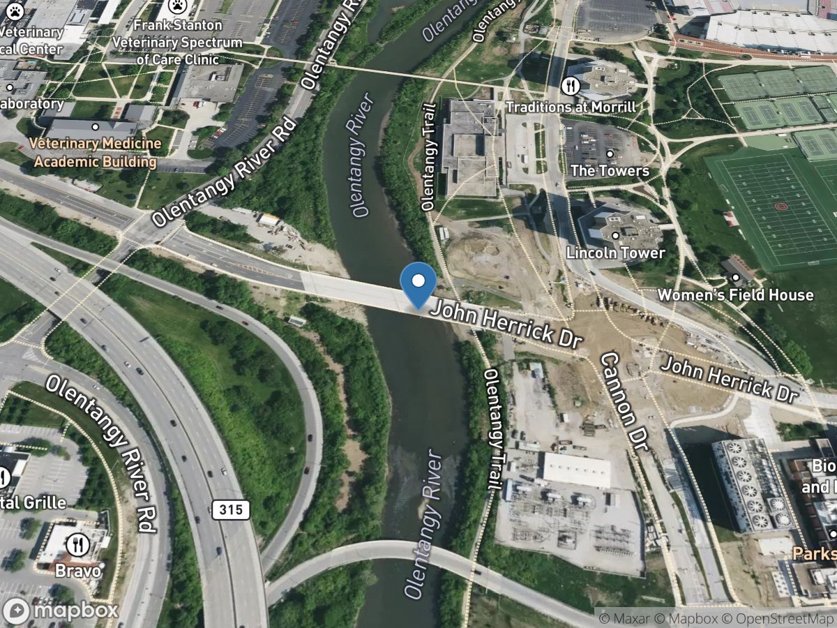 Olentangy River at J H Herrick Drive at Columbus OH location
