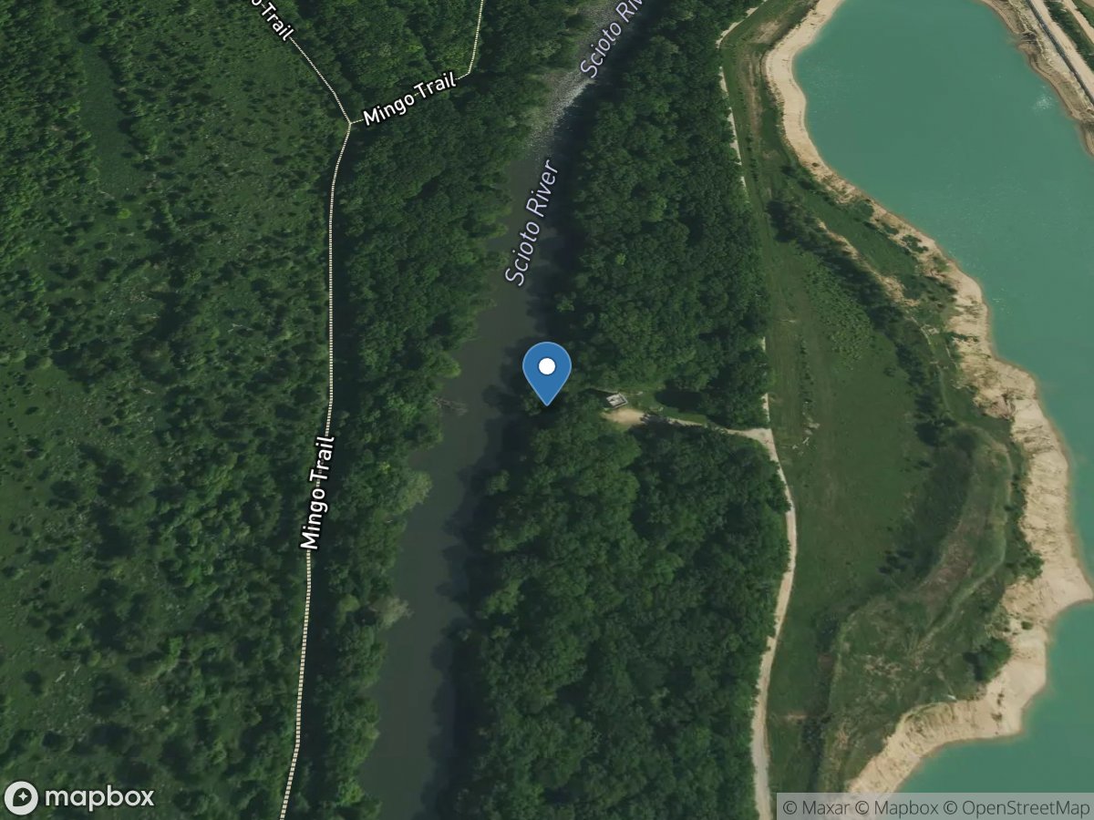 Scioto River above Shadeville OH location