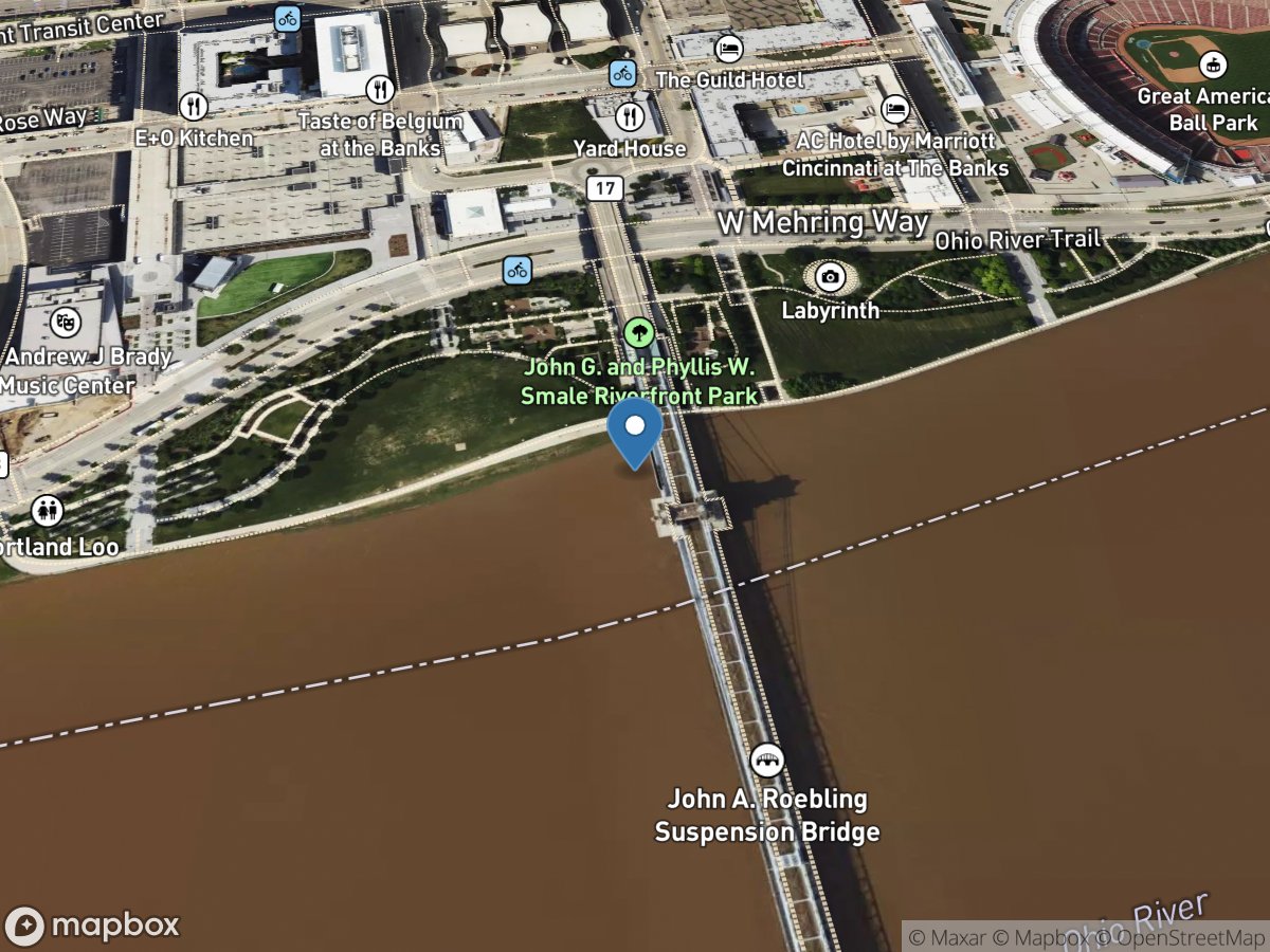 Ohio River at Cincinnati, OH location