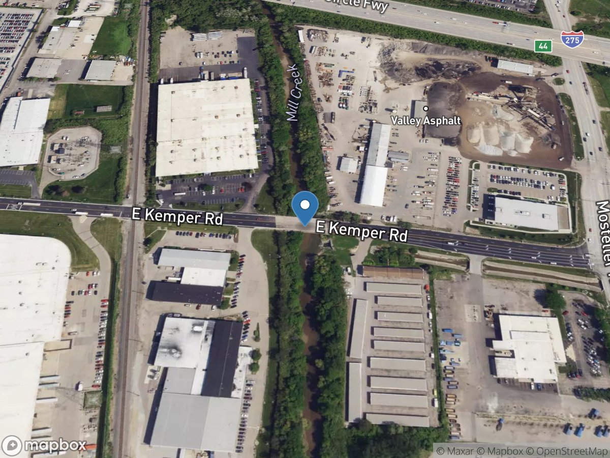 Mill Creek at Kemper Road at Sharonville OH location