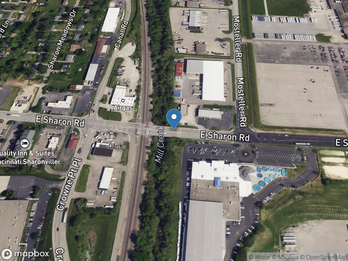 Mill Creek at East Sharon Road at Sharonville OH location