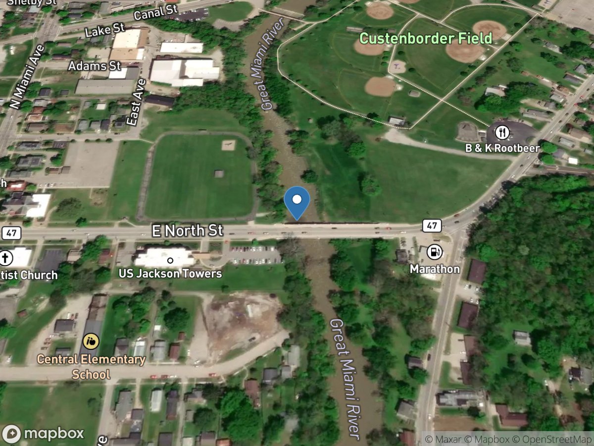 Great Miami River at Sidney OH location