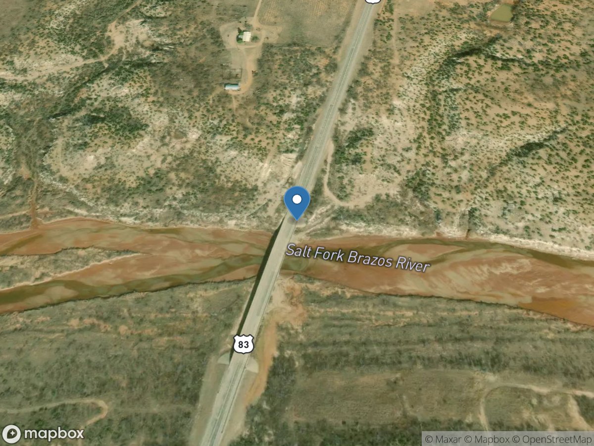 Salt Fork Brazos Rv near Aspermont, TX location