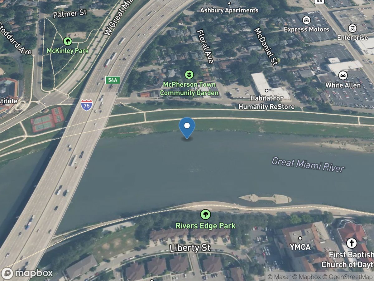 Great Miami River at Dayton OH location