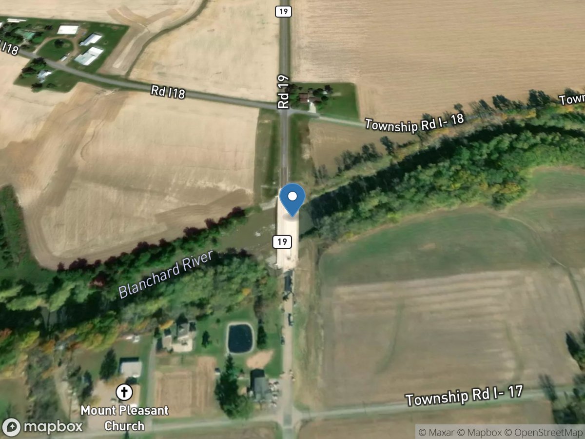 Blanchard River near Dupont OH location