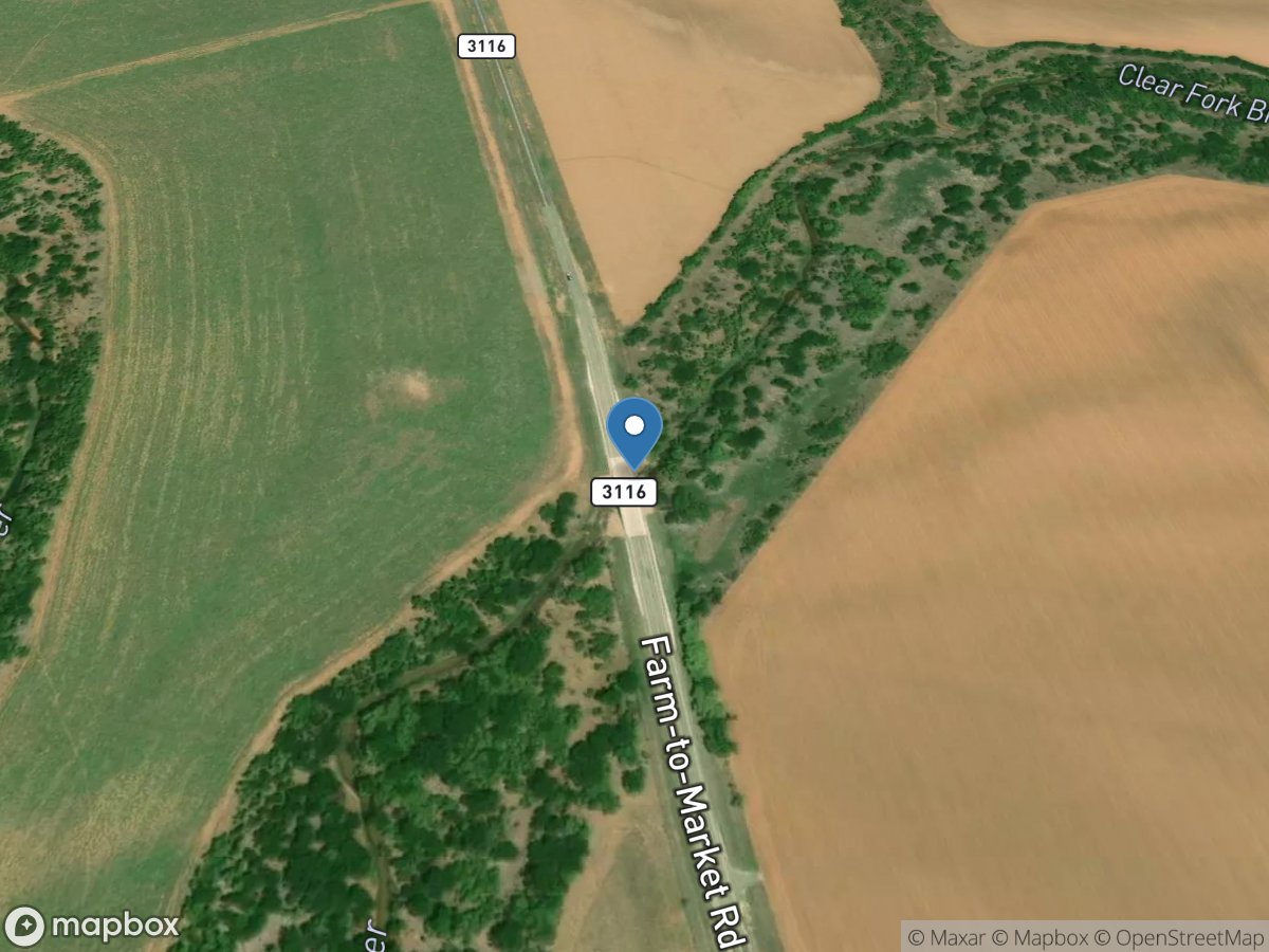 Clear Fork Brazos Rv at FM 3116 near Anson, TX location